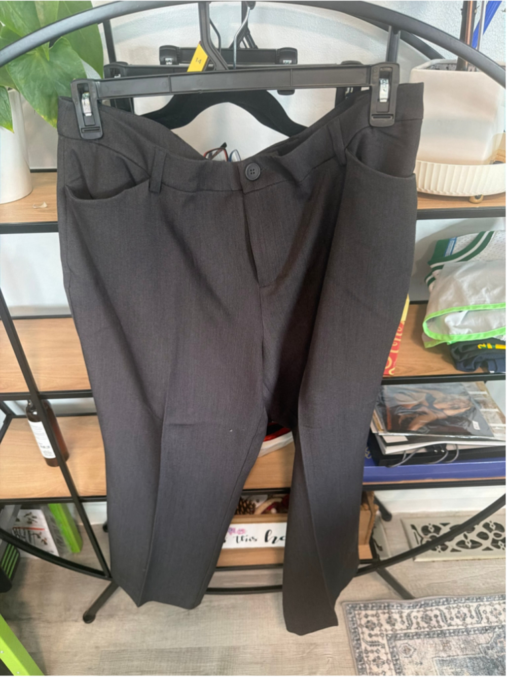 Women's CJ Banks Gray Petite Trousers 18W